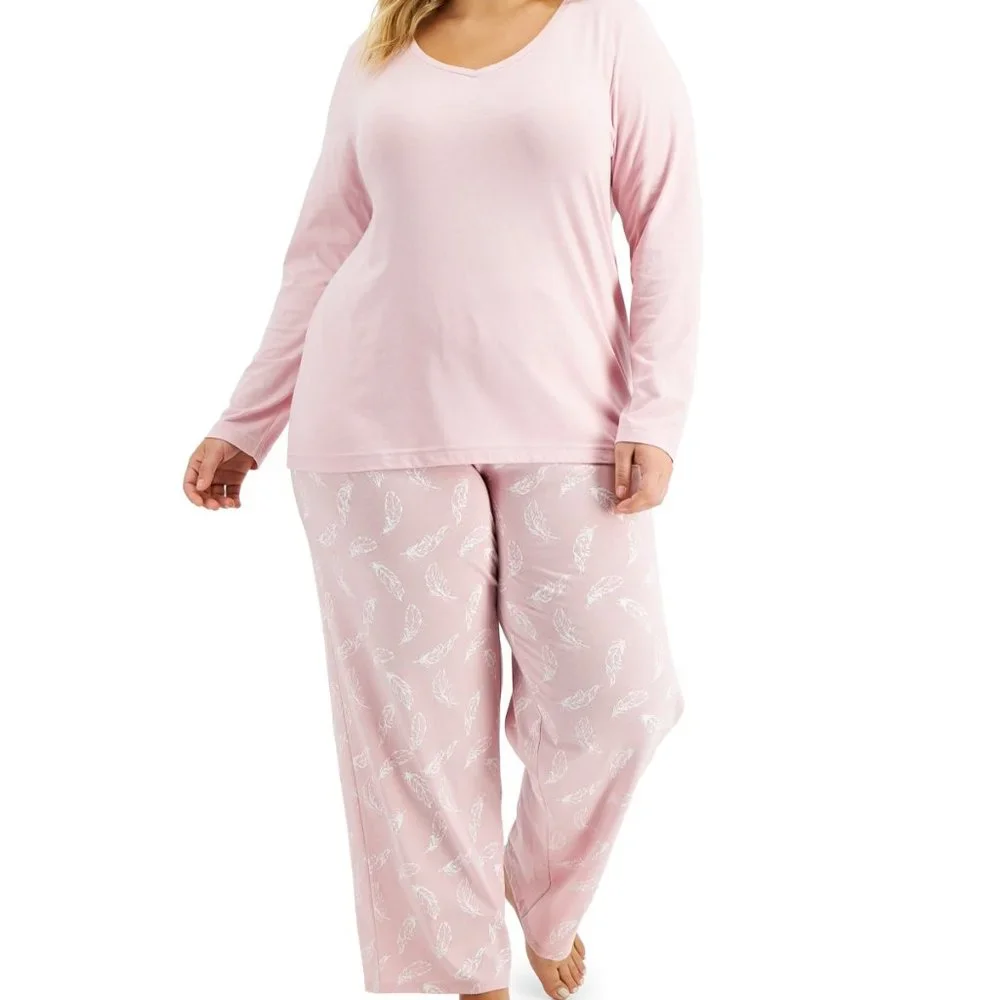 2pc Charter Club Cotton Pajama Set